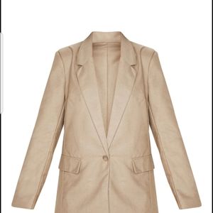 Stone Washed Oversize Blazer